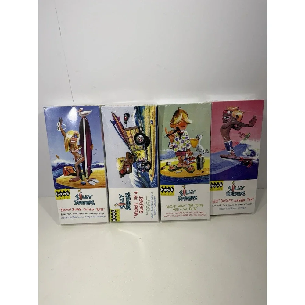 Hawk Classics Silly Surfers Complete Kits 2 Sealed Boxes 2 Open Box 4 Lot